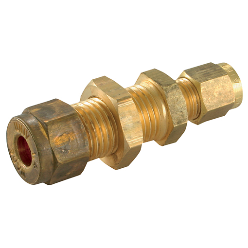 Brass union bulk head compression pipe fittings for plumbing, oil, gas