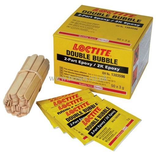 Hardman Double Bubble Red 2 Non-Sag Epoxy – 100 Packs, 3.5g Each, Super Fast Set